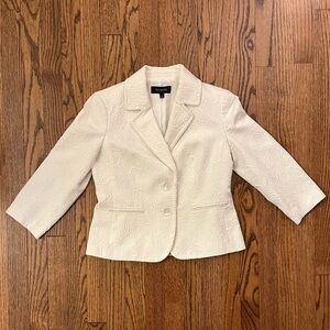 Talbots Cream Textured Blazer